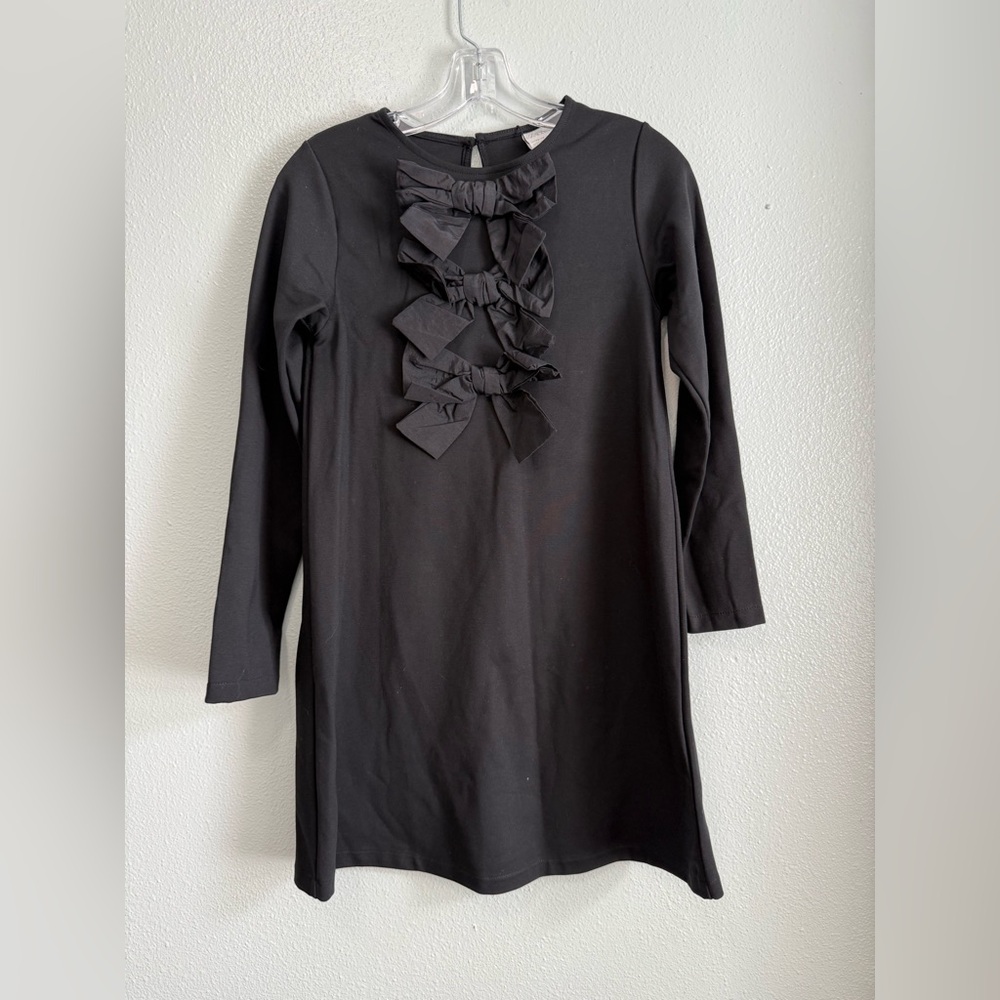 Zara Black Dress bows long sleeve size 13/14